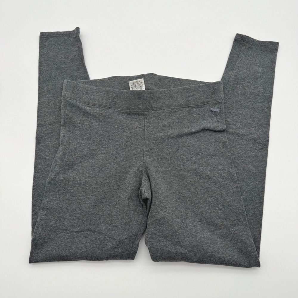 Pink Victoria's Secret Leggings Womens Small Gray Heather Cotton Blend Yoga Pant